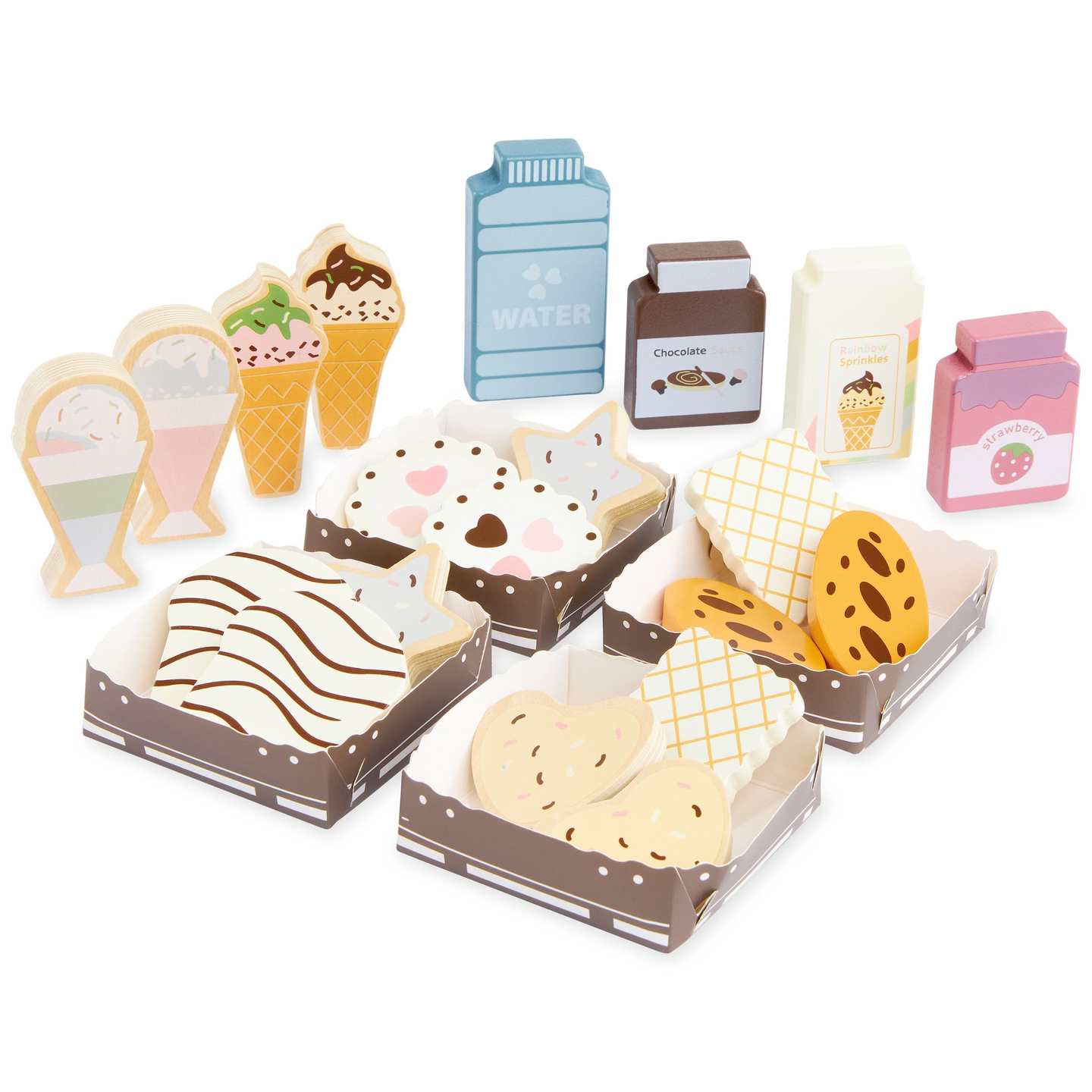 Magazin pliabil din lemn - cafenea, patiserie cu accesorii