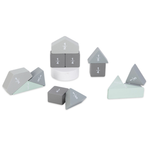 Puzzle din lemn - Puzzle Montessori - Fracții și figuri geometrice