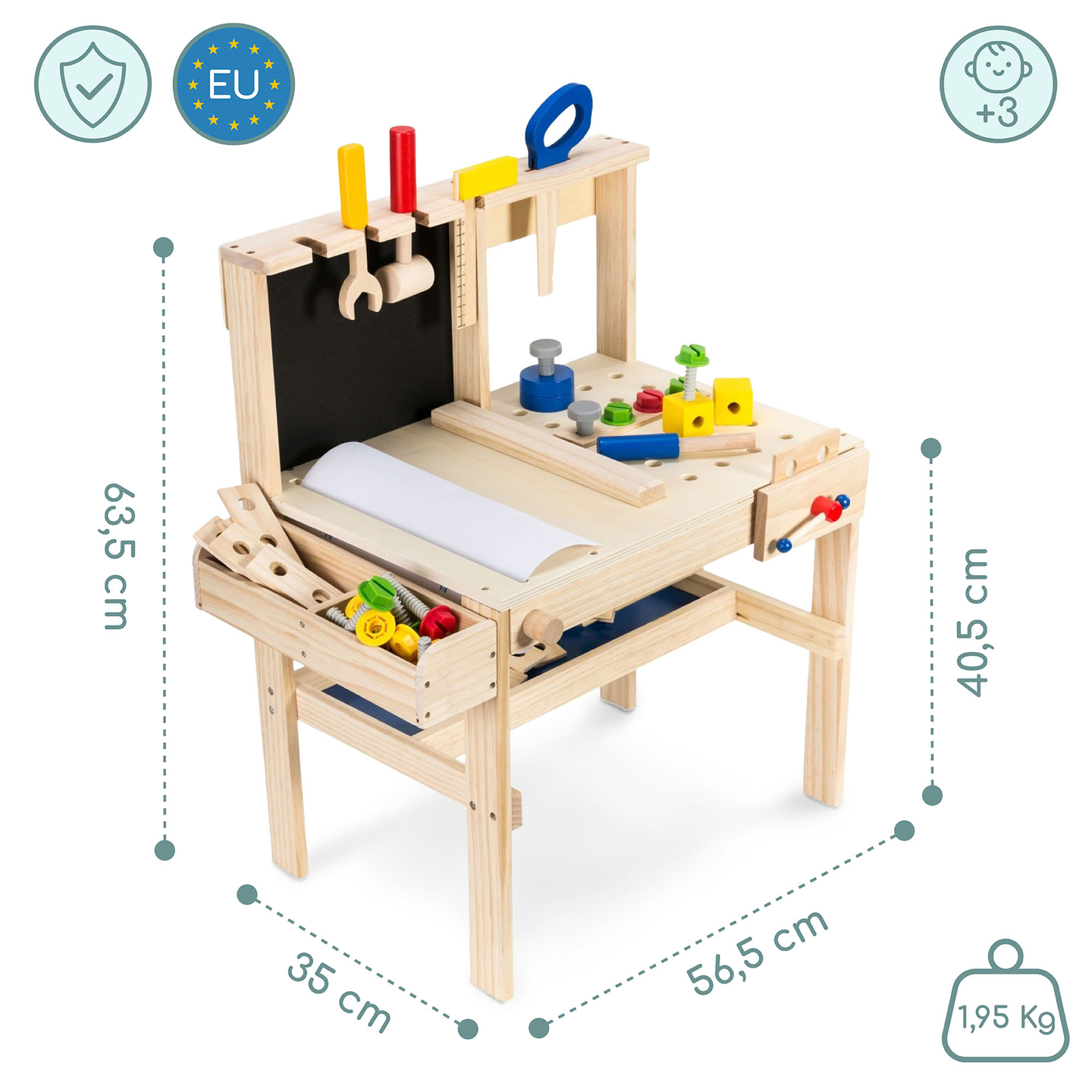 Set de bricolaj din lemn XXL - 75 de piese