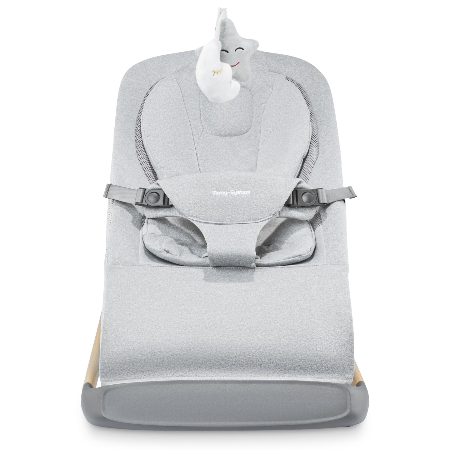 Fotoliu balansoar 2 în 1 Moby-Sistem LILY - gri
