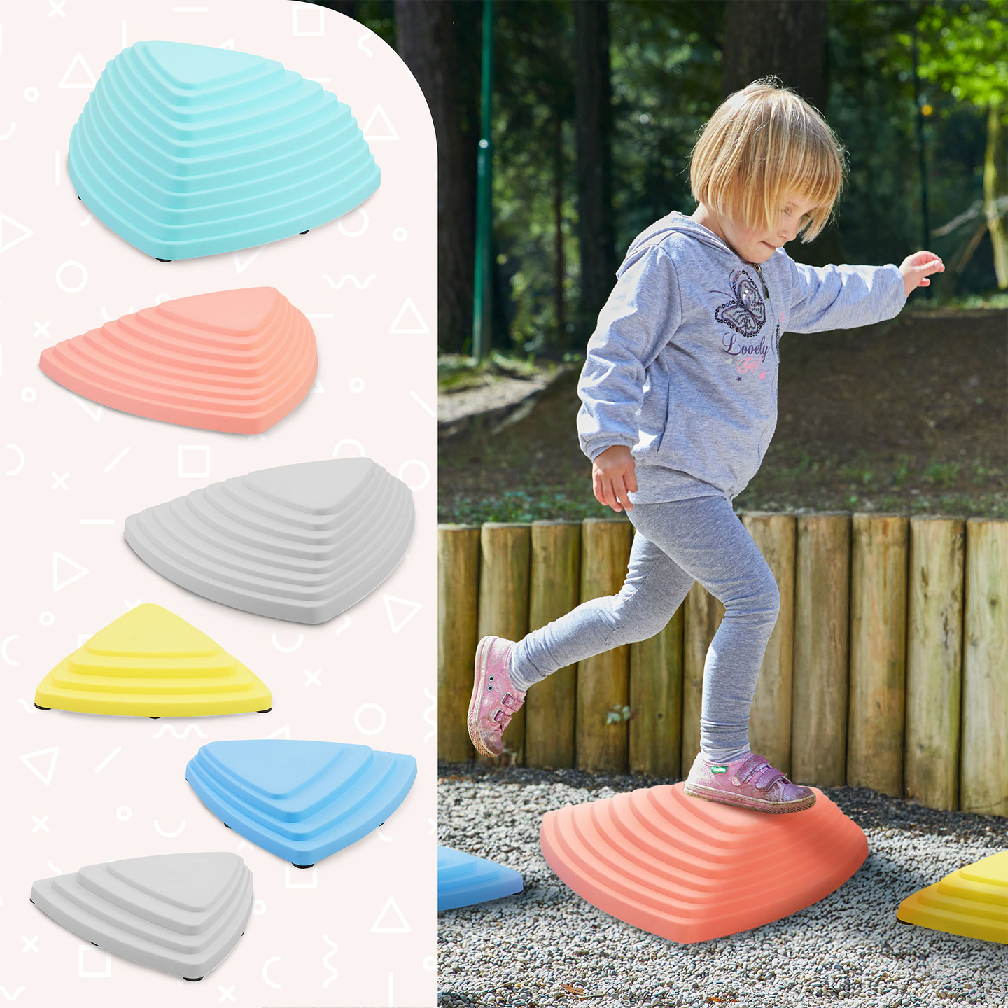 Pietre de echilibrare colorate - 6 bucăți