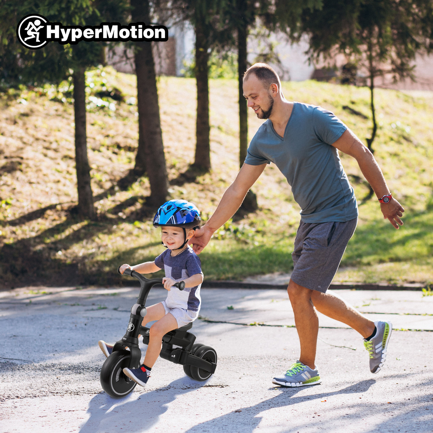 Triciclu multifuncțional 8in1 TOBI FOREST - gri