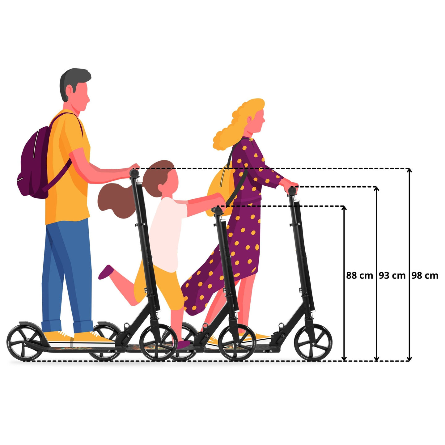 Scuter de oraș cu două roți VIBE Black HyperMotion - 100 kg