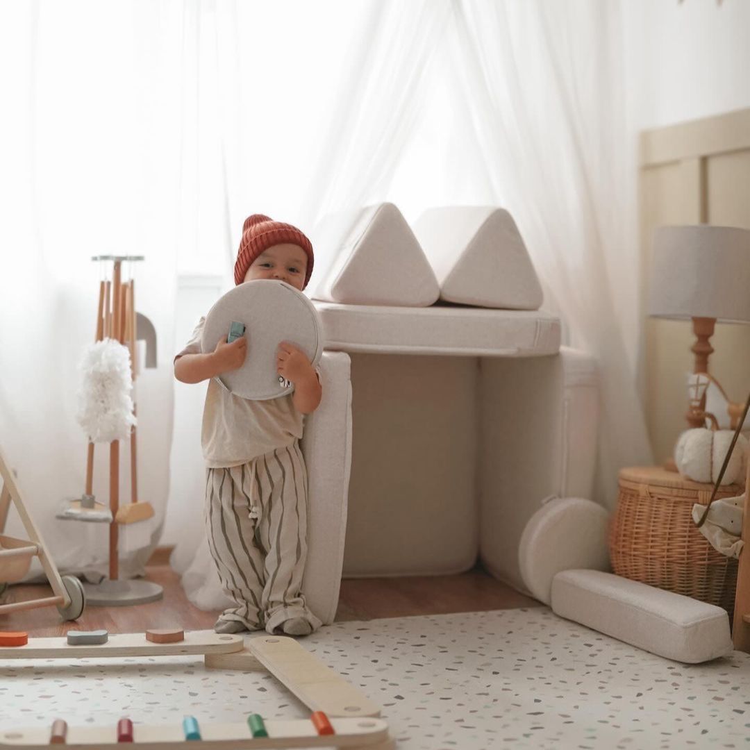 Pistă de echilibru din lemn - cale senzorială - 14 elemente