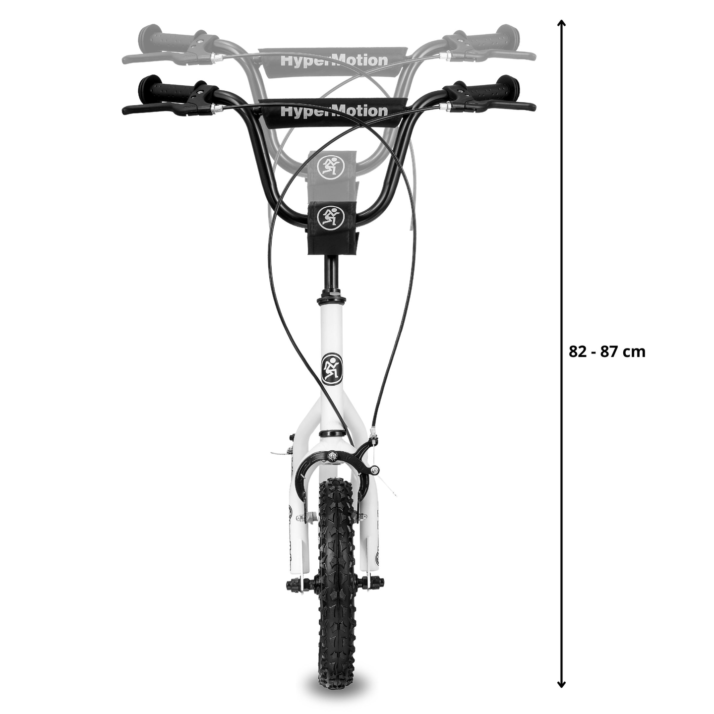Trotinetă HyperMotion VIVA 12 (roți cu pompă de 30 cm) - Alb