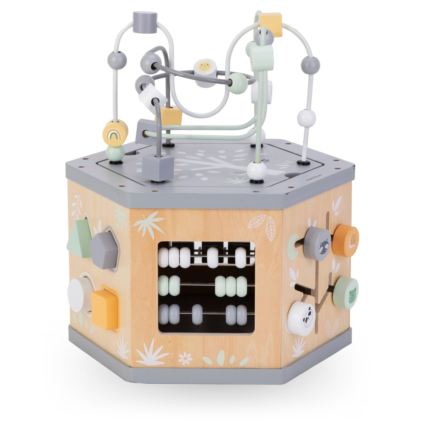 Cub educațional interactiv din lemn 7 în 1 - bucla motorului