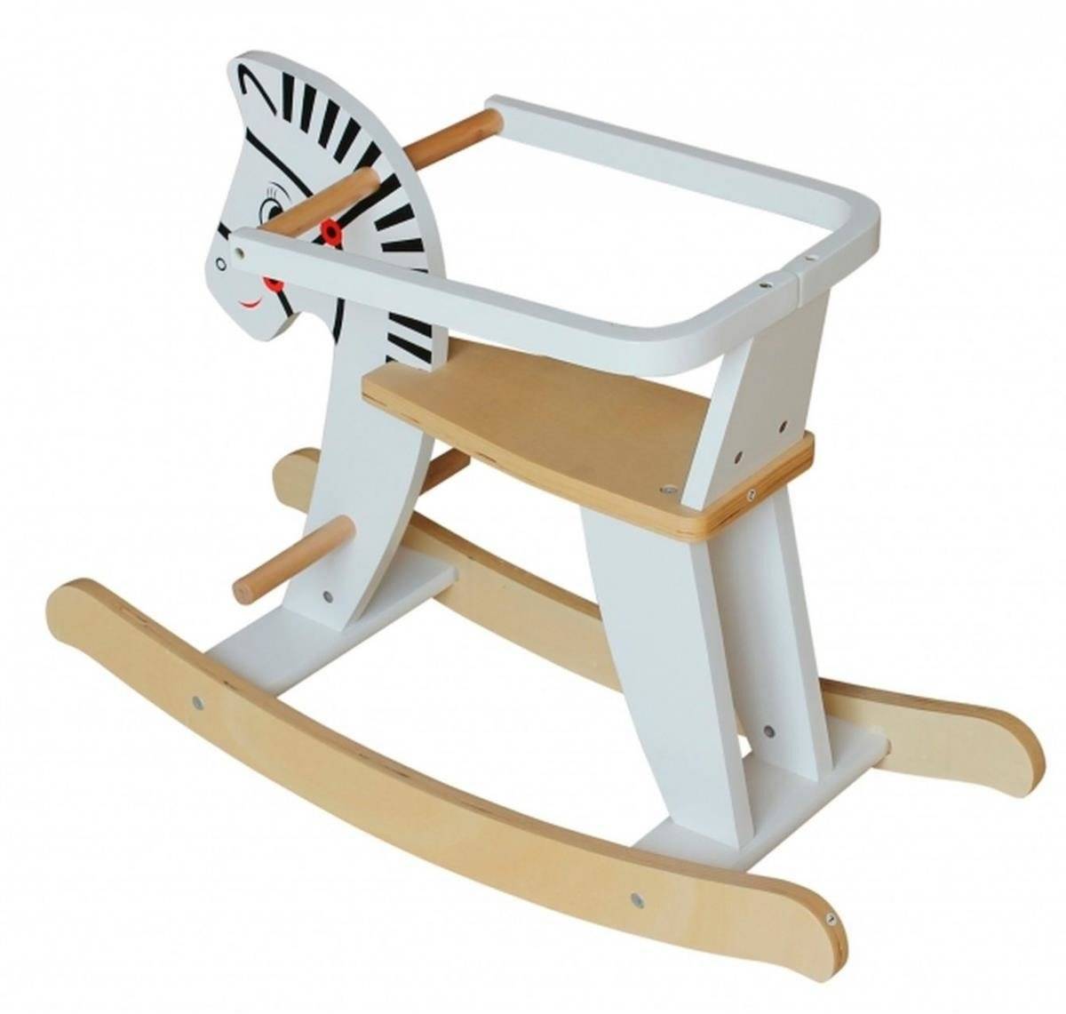 Căluț balansoar din lemn cu balustrade K11