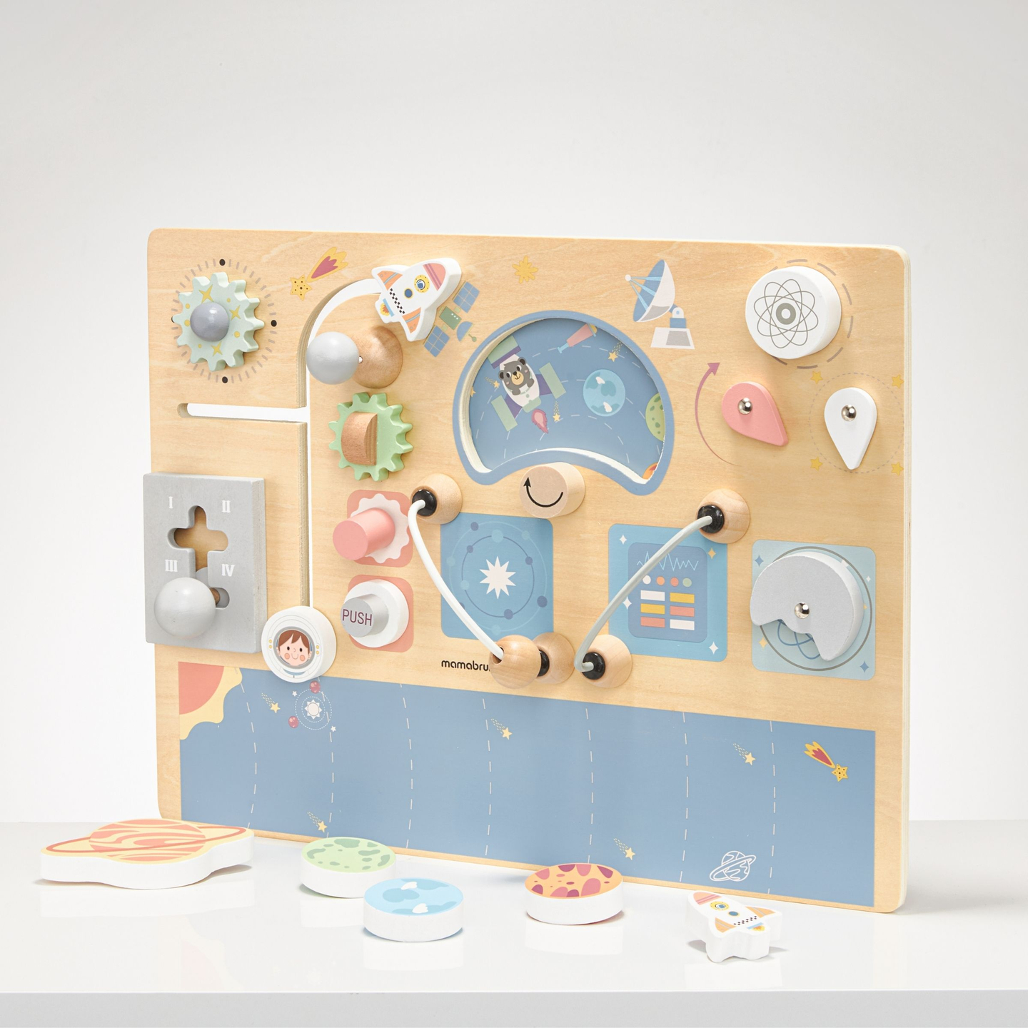 Tablă manipulativă din lemn - Cosmos