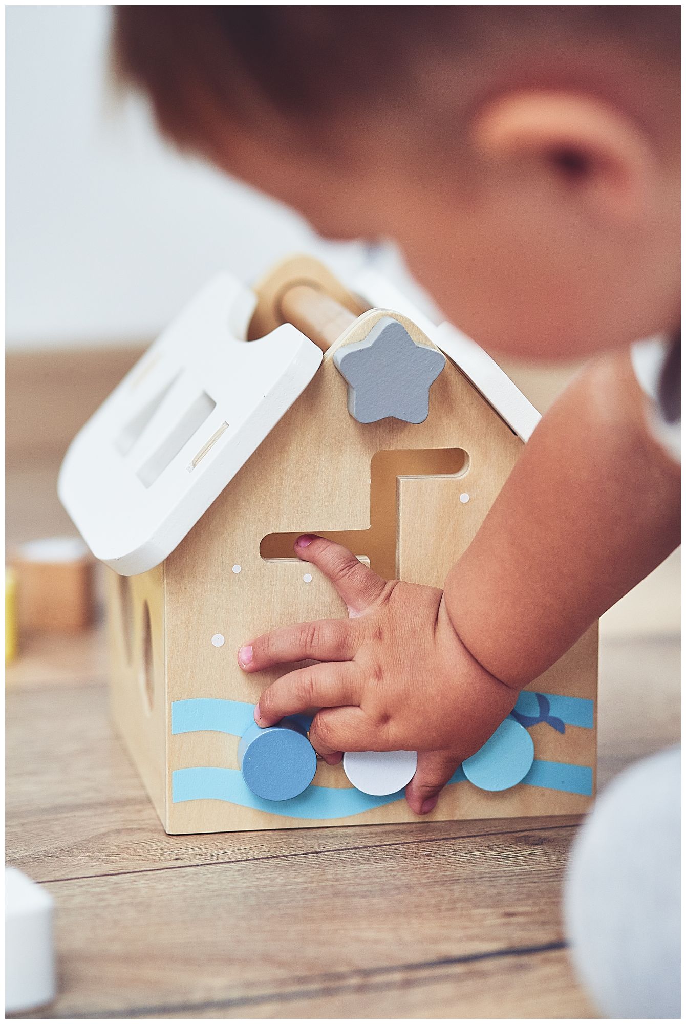 Sorter - casă educațională din lemn cu blocuri