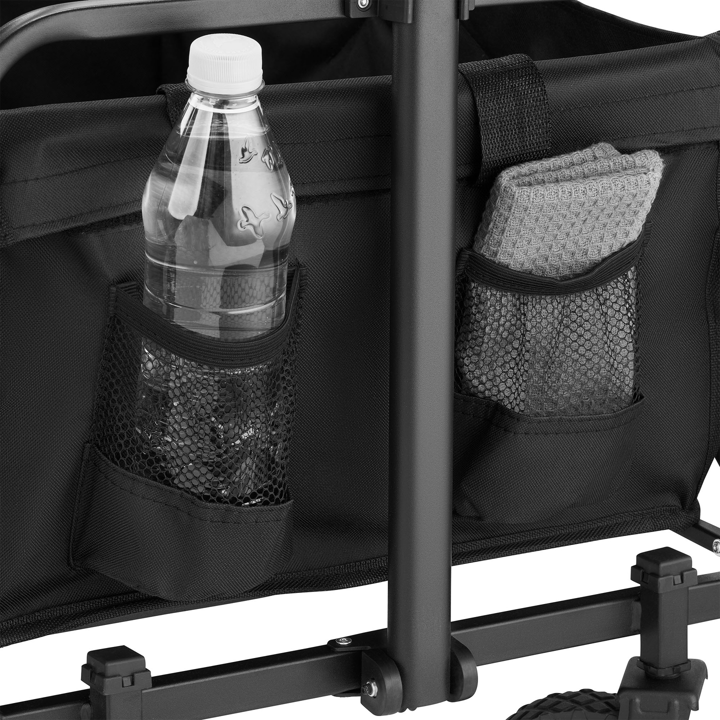 HyperMotion scaun cu rotile pliabil pentru plajă - negru, 80 kg