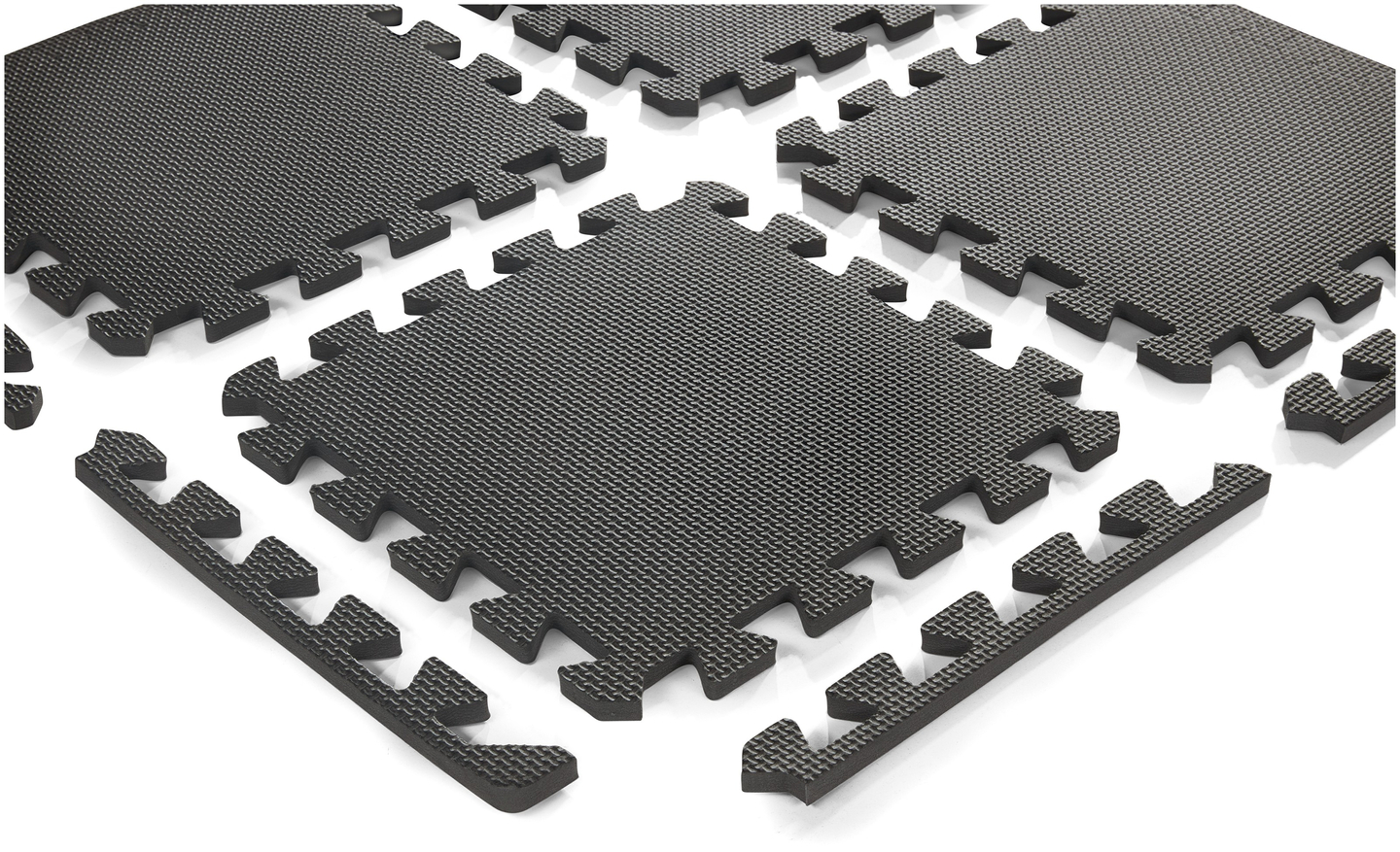 Puzzle din spumă 12pcs. - covor de spumă educațional 120 x 90 x 1.2cm cu margine - gri
