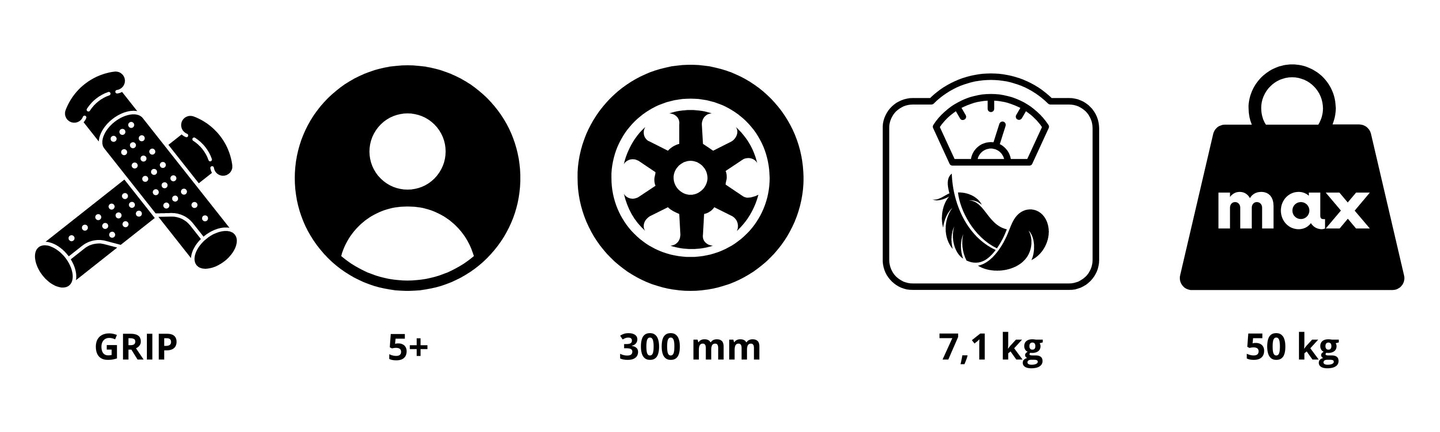 Trotinetă HyperMotion VIVA 12 (roți cu pompă de 30 cm) - Alb