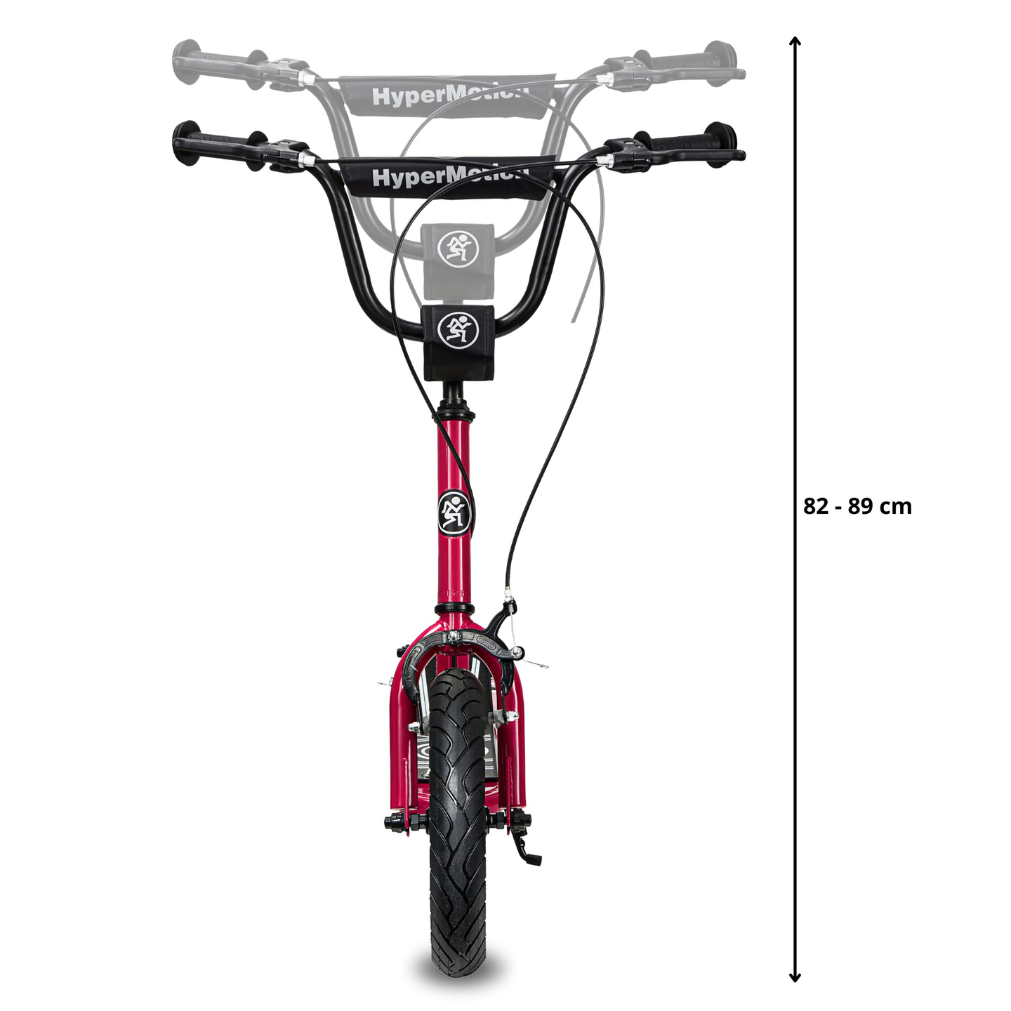 Trotinetă HyperMotion RUBY 12 (roți gonflabile de 30 cm) - fuchsia/magenta