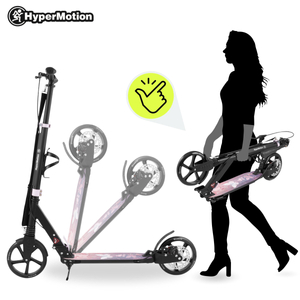 Scuter cu două roți pentru tineri adulți - cu amortizor - HyperMotion Skyline - roz, aluminiu - 100kg