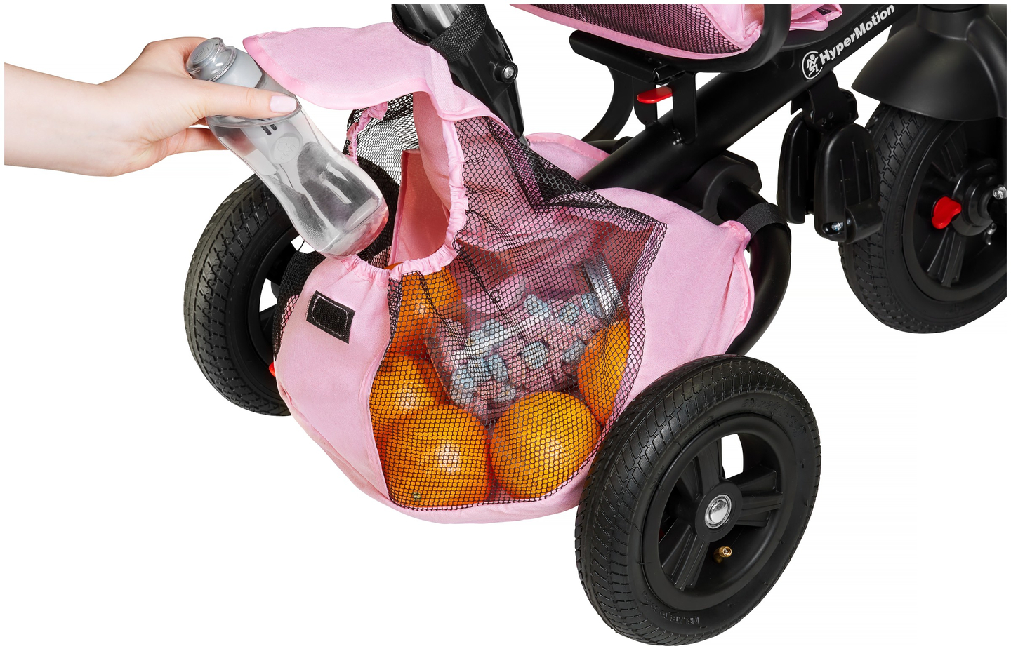 Tobi Velar tricicleta + folie de ploaie - roz