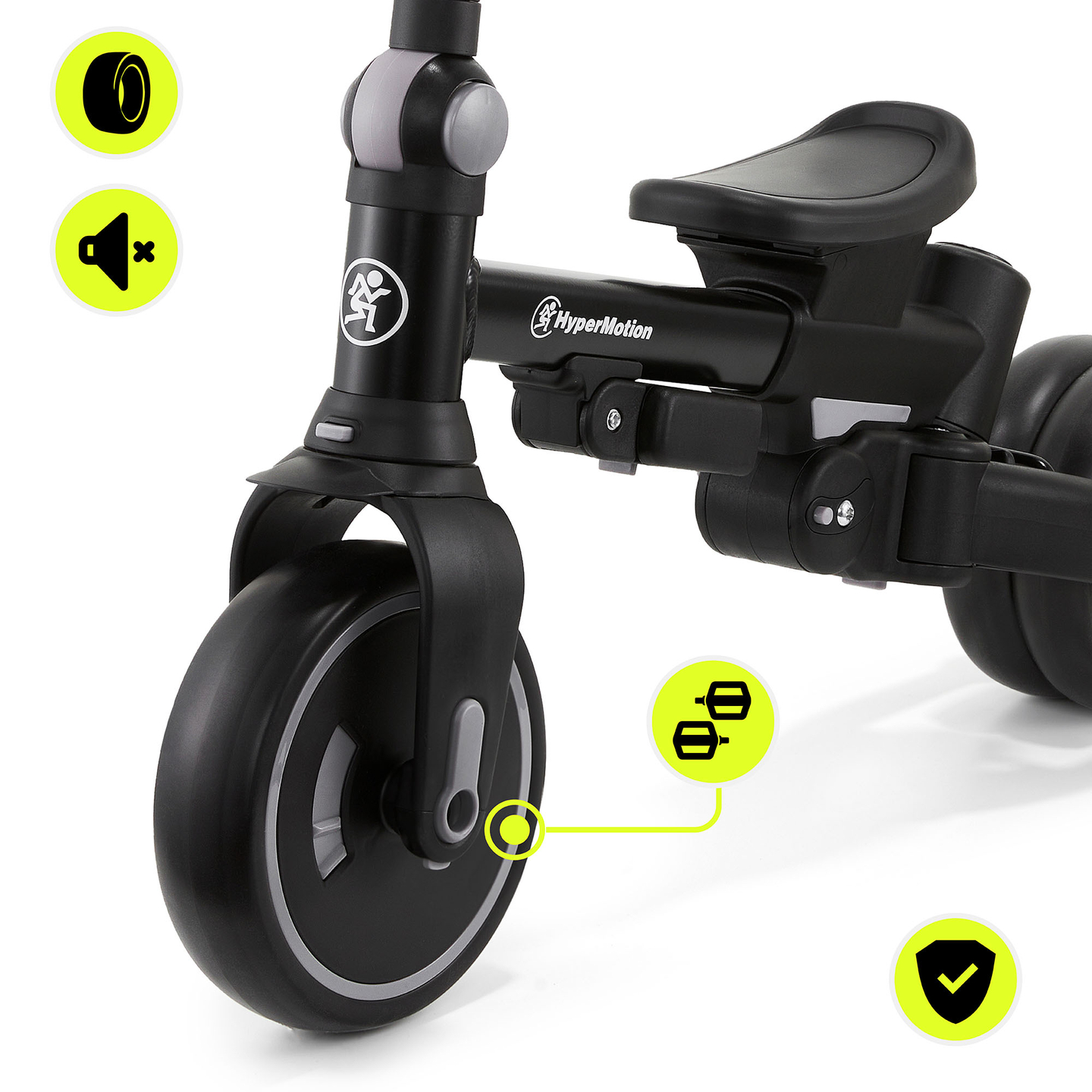 Triciclu multifuncțional 8in1 TOBI FOREST - gri