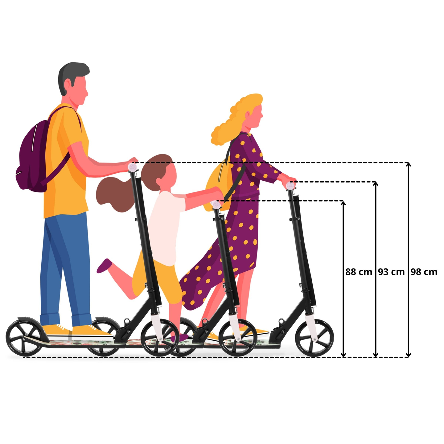 Scuter de oraș cu două roți VIBE Pink HyperMotion - 100 kg