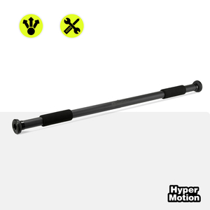 Bară de tracțiuni reglabilă HyperMotion 80-130 cm, 150 kg, Neagră