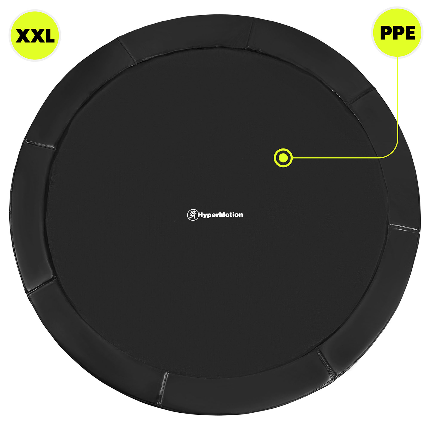 Trambulina XXL de gradina pentru copii HyperMotion - 366 cm 12FT - cu scara si plasa interioara - pentru casa si gradina - 150kg max