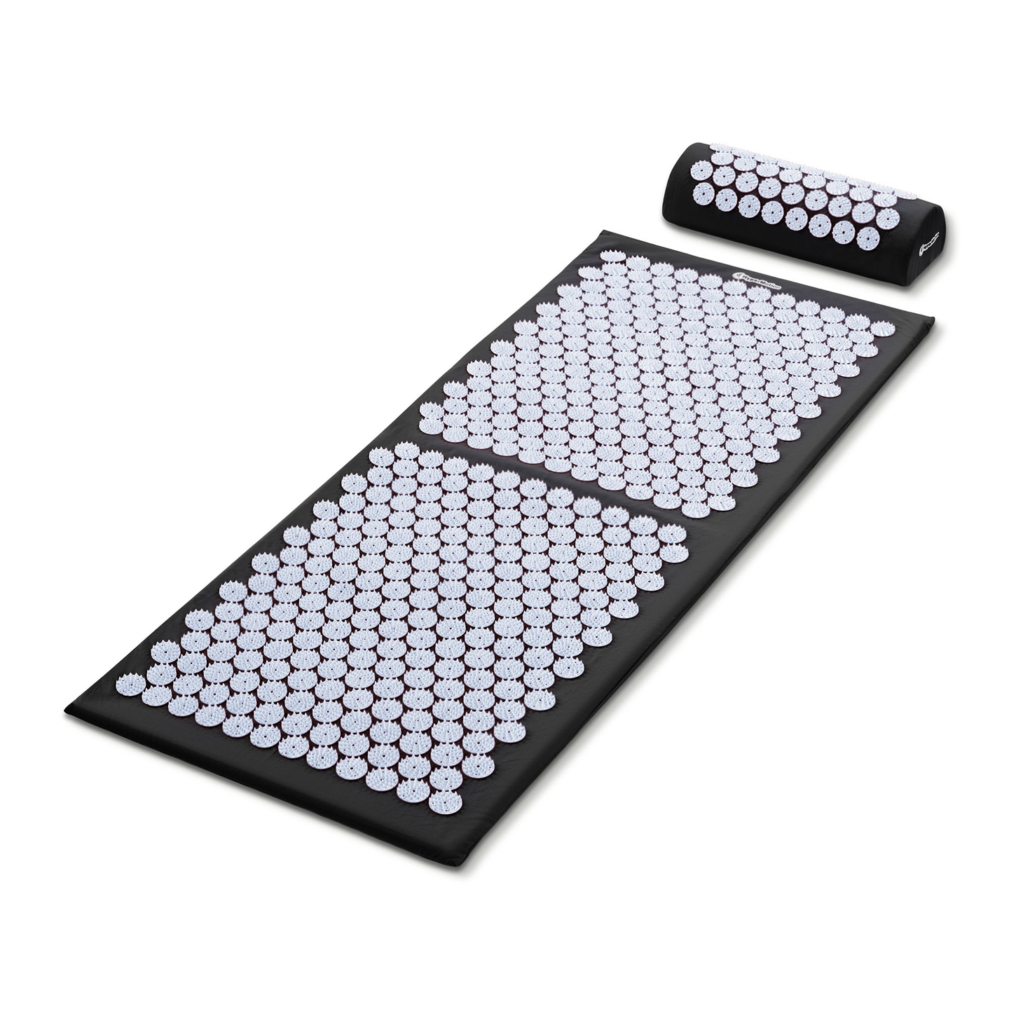 Saltea mare de presopunctură cu pernă și husă - 130 cm HyperMotion alb-negru
