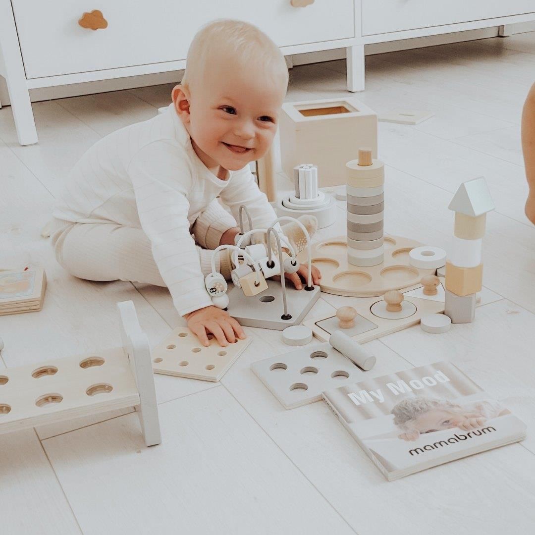 Cutie educațională Montessori pentru copii mici - 6 jucării