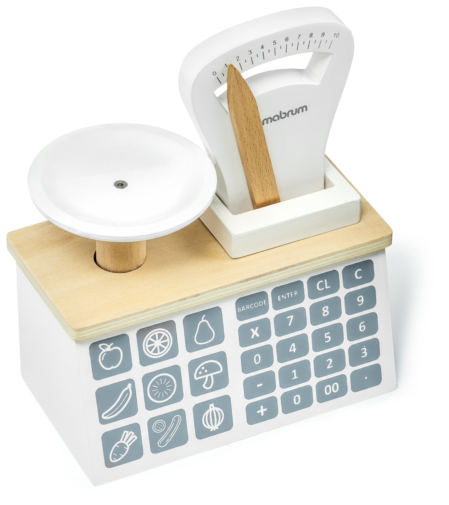 Mini market - magazin cu cântar, terminal, card de plată și fructe