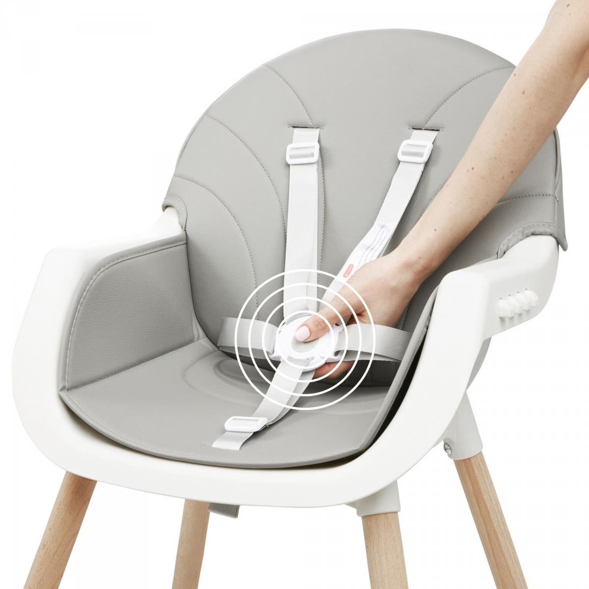 AMELIA scaun de hrănire 3in1 Moby-System, gri