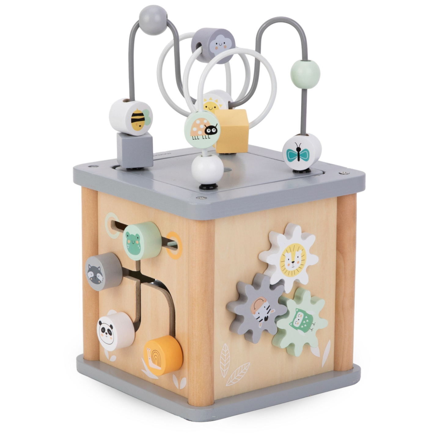 Cub educațional Montessori din lemn - bucla motorie