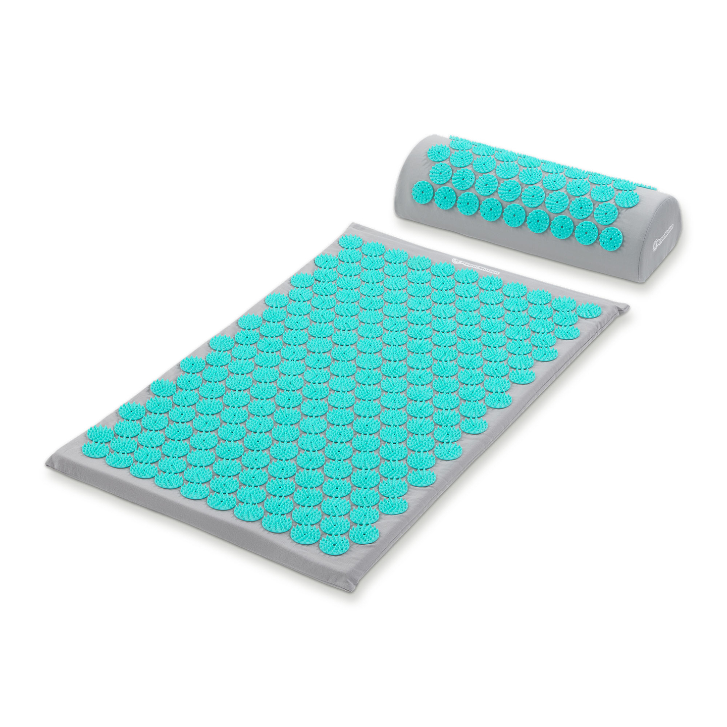 Saltea de presopunctură cu pernă și husă - 72 cm HyperMotion gri-mentă