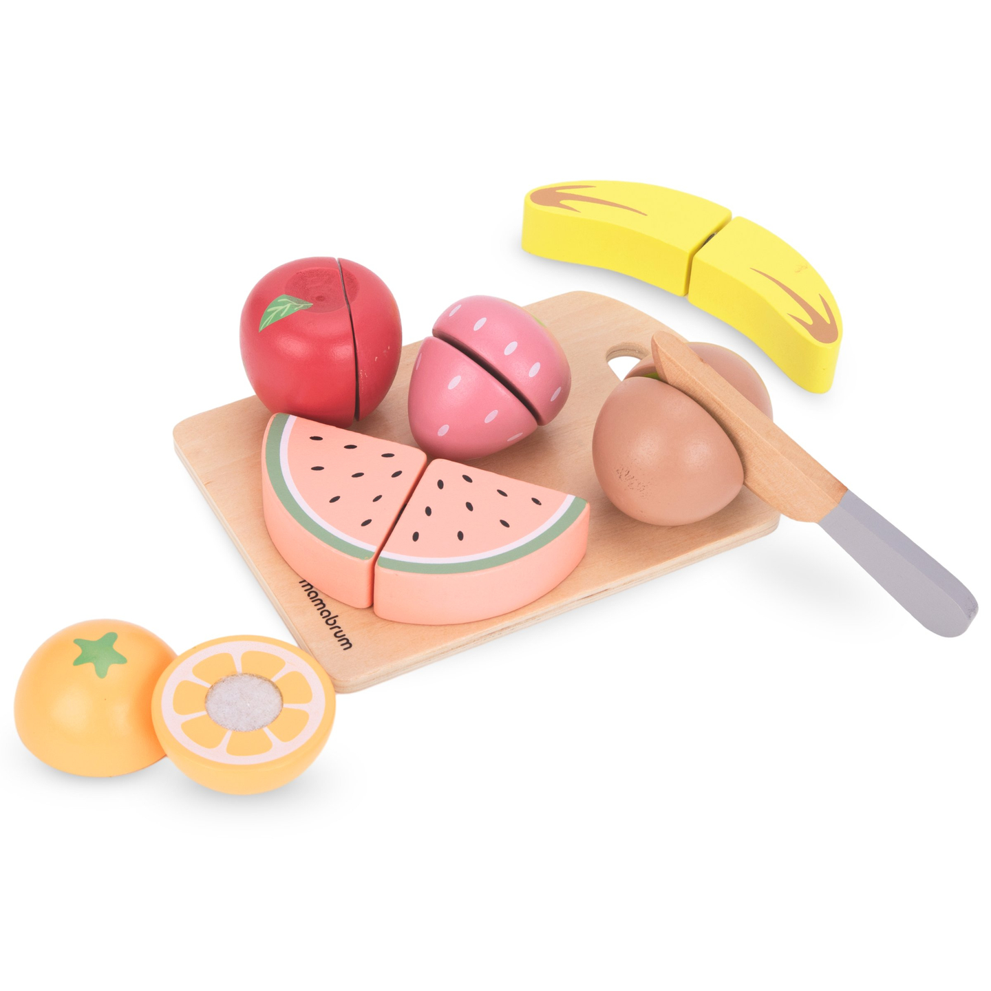 Fructe de tăiat din lemn - set