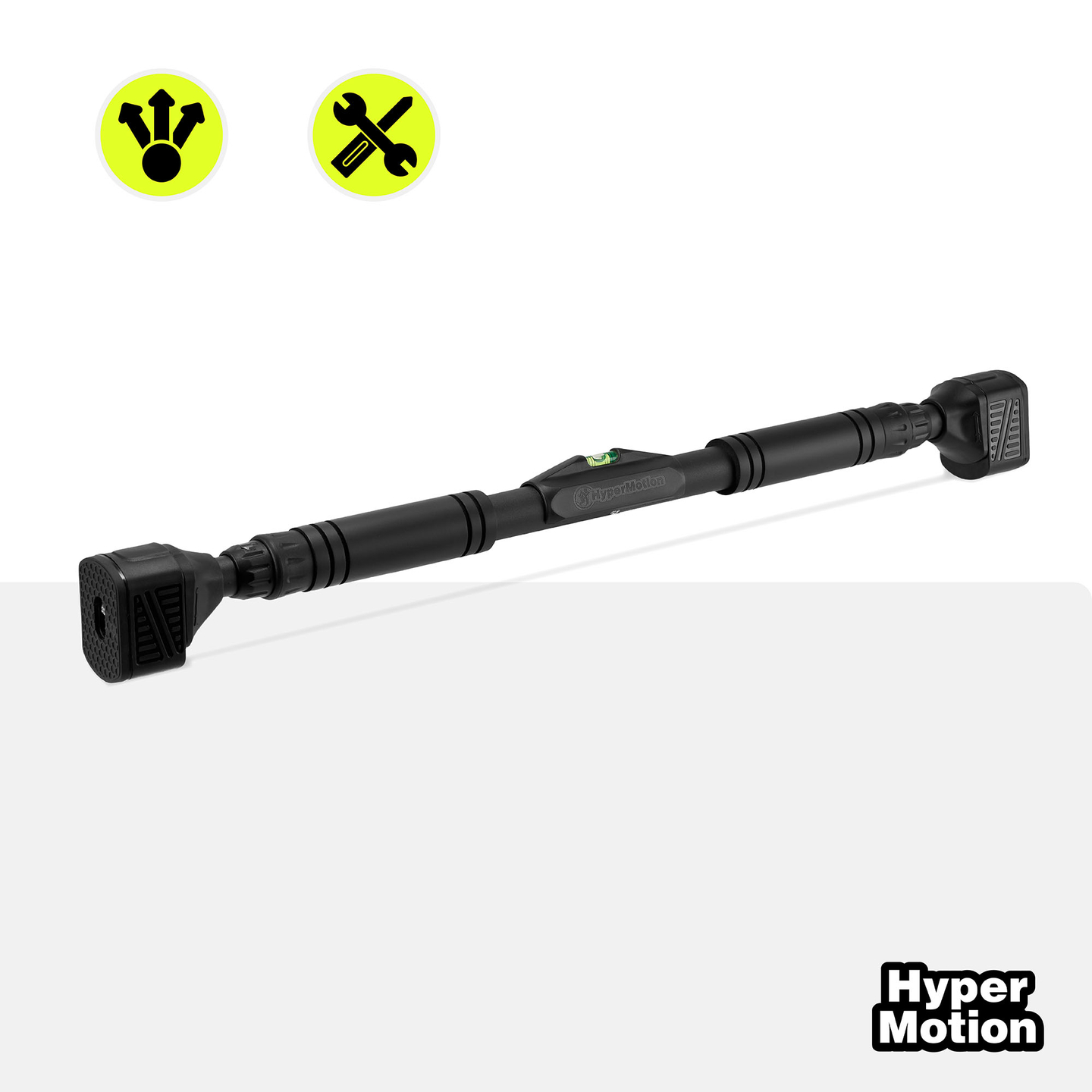 Bară de tracțiuni reglabilă HyperMotion 74-100 cm, 200 kg, Negru