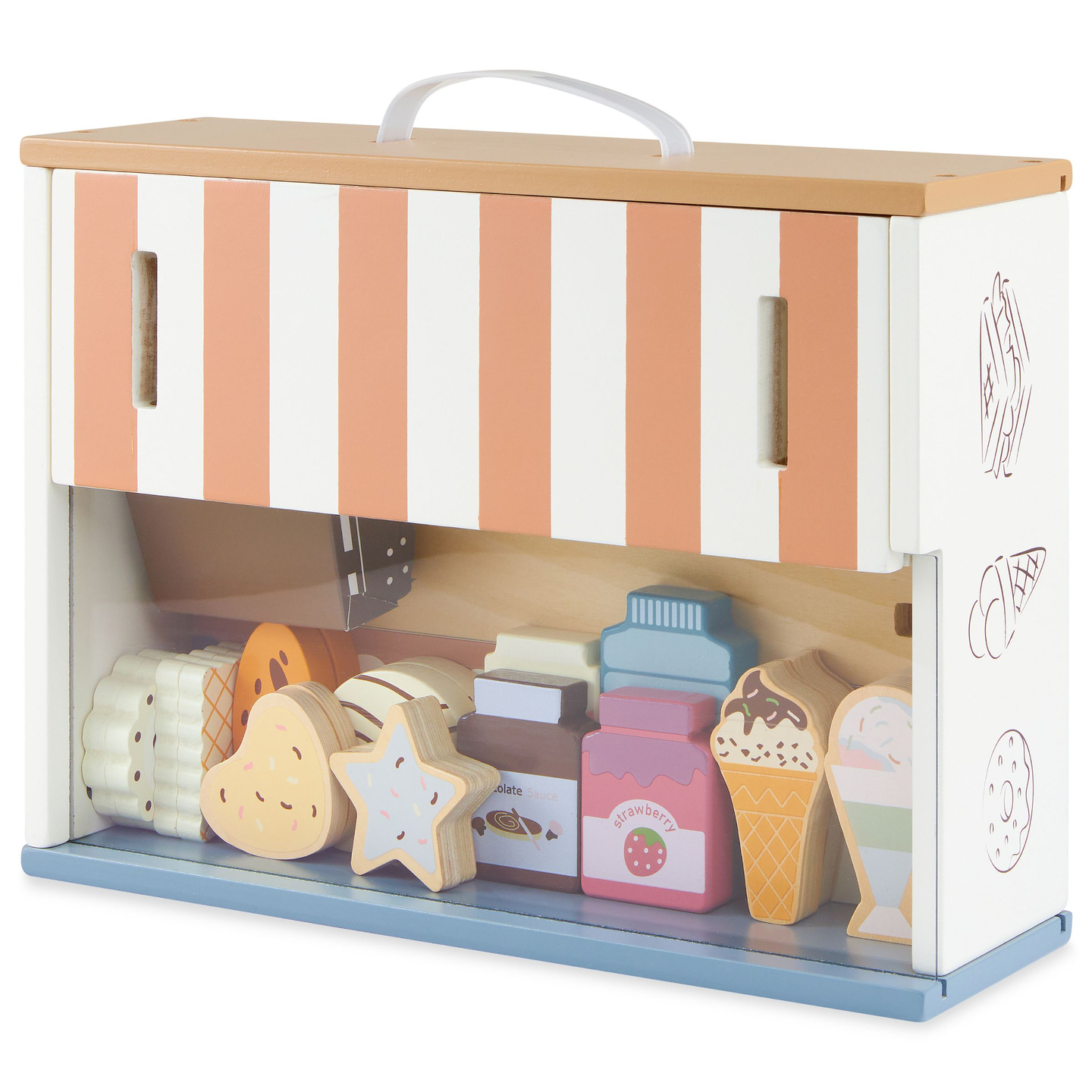 Magazin pliabil din lemn - cafenea, patiserie cu accesorii