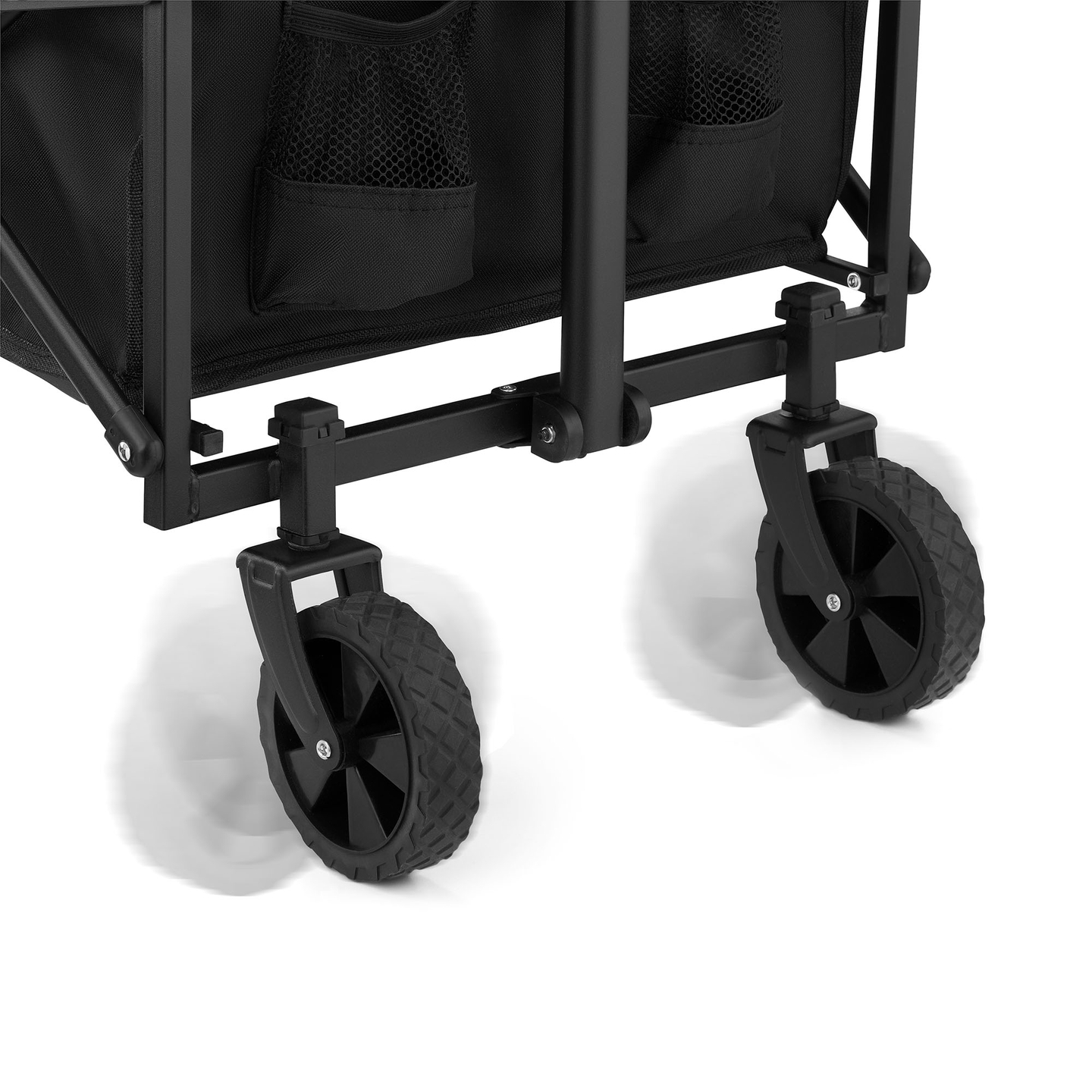 HyperMotion scaun cu rotile pliabil pentru plajă - negru, 80 kg