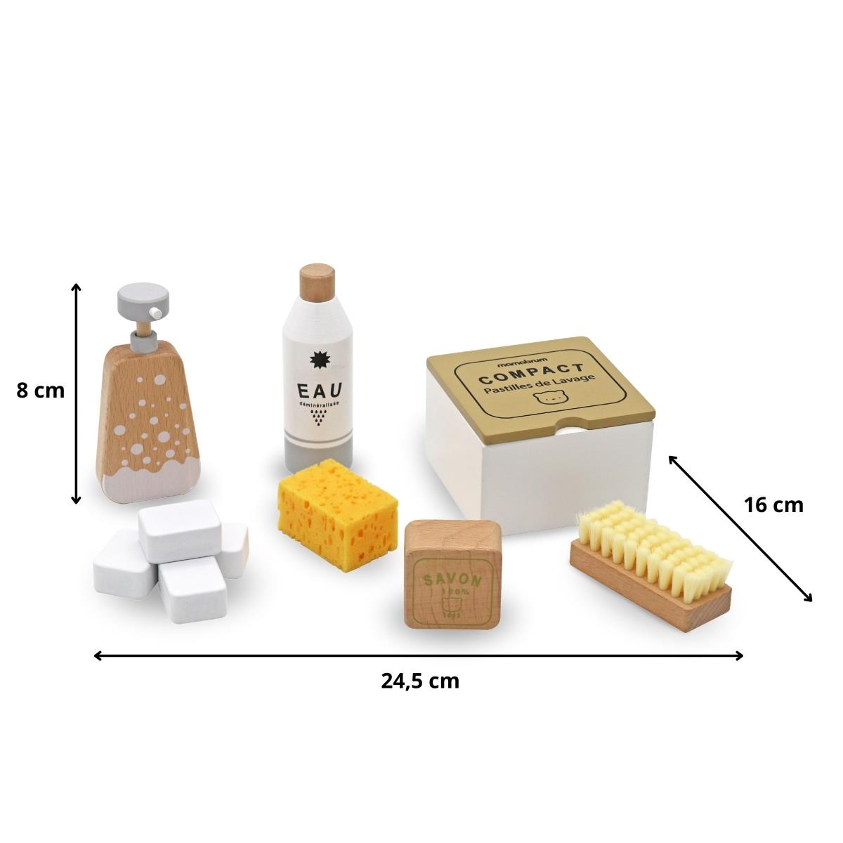 Set de curățare din lemn pentru copii - 10 articole