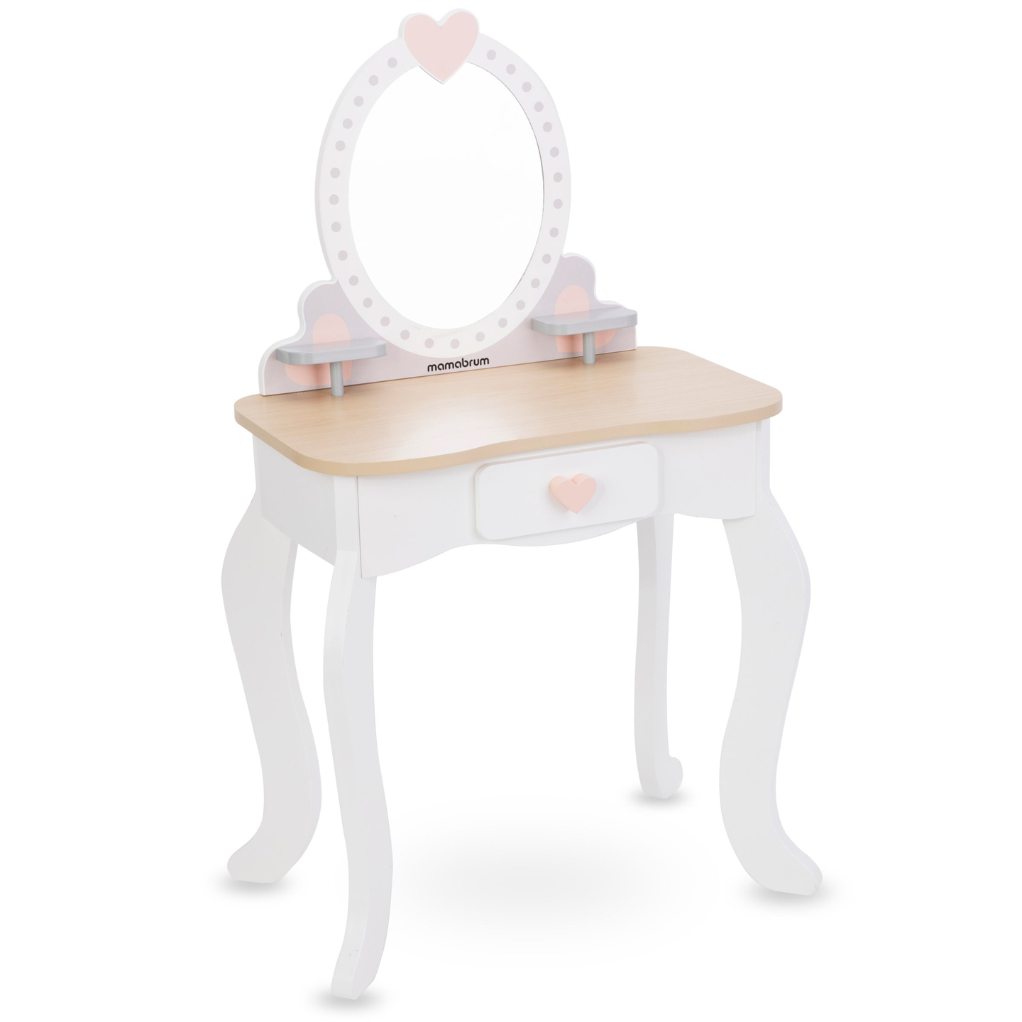 Măsuță de toaletă din lemn cu scaun și accesorii