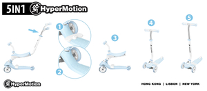 Scuter de echilibru 5in1 HyperMotion - albastru