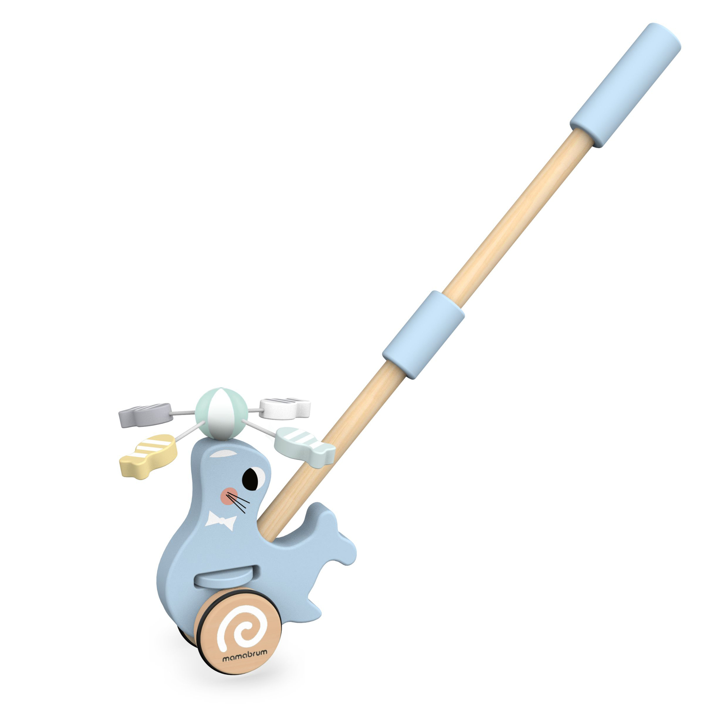 Sigiliu din lemn cu băț de împingere - împingător