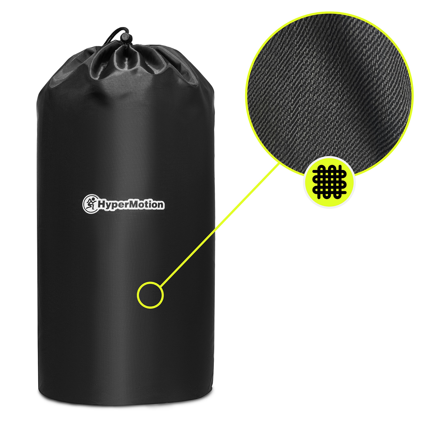 Saltea mare de presopunctură cu pernă și husă - 130 cm HyperMotion gri-mentă