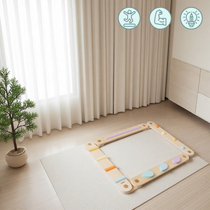 Cale senzorială mare din lemn - cale de echilibru - 9 elemente