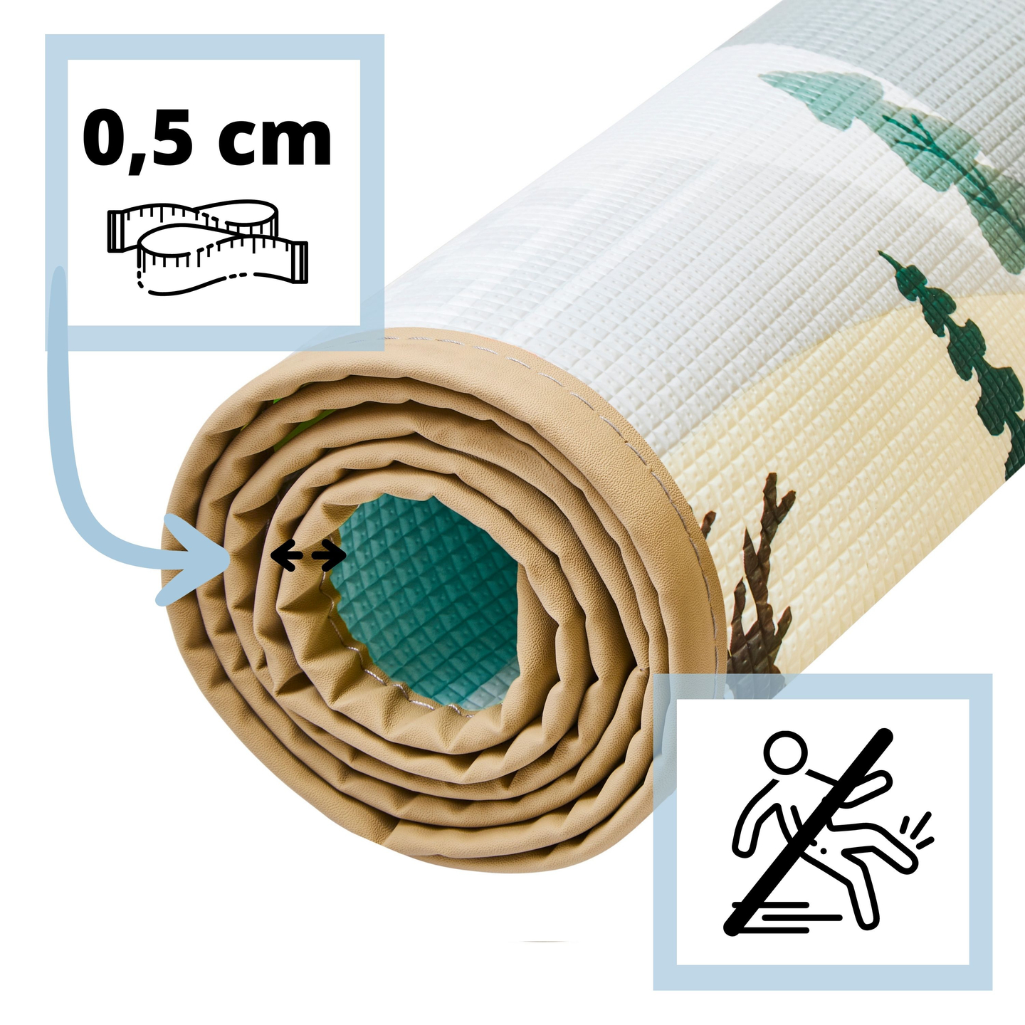 Covoraș din spumă cu două fețe - Fairyland / Winter Town