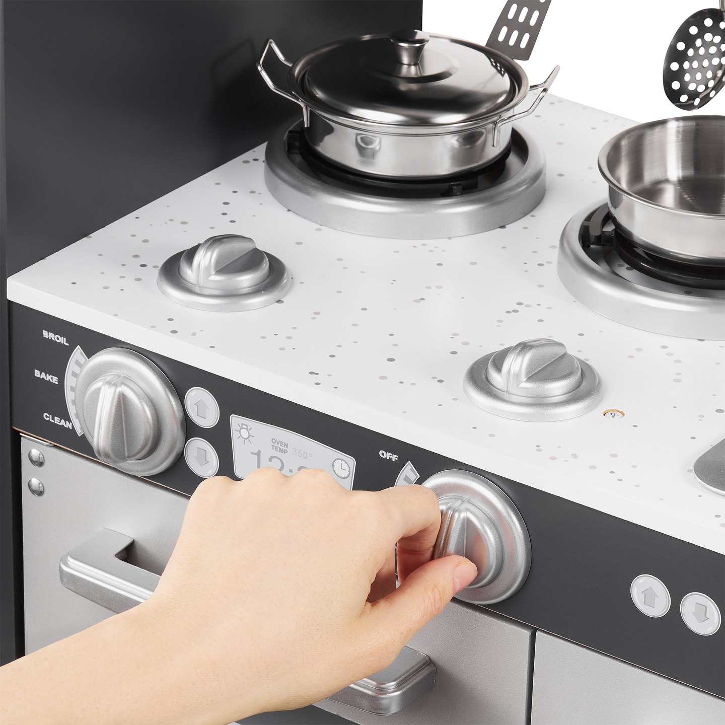 Bucătărie XXL din lemn cu iluminare LED, șorț și accesorii