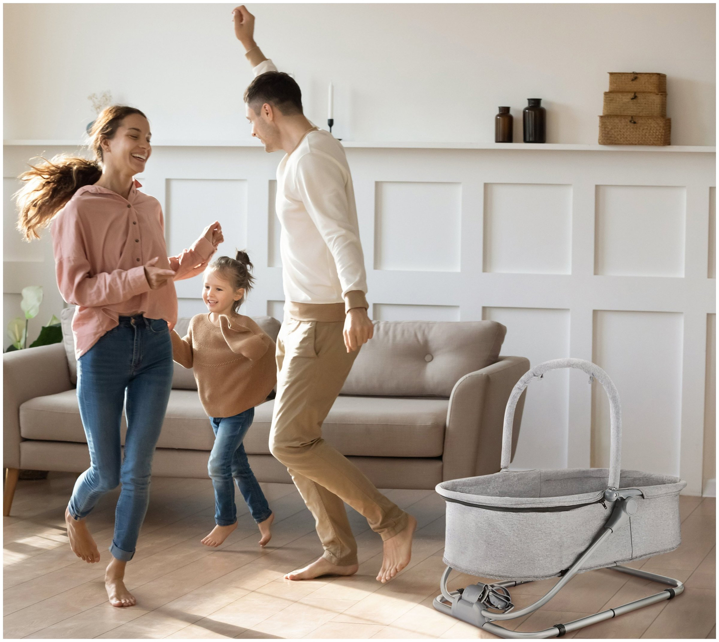 Șezlong + Scaun de flotabilitate + Pătuț 3 în 1 - Moby-System MILA