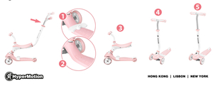 Trotineta HyperMotion 5in1 - roz