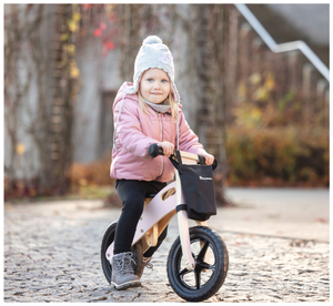 Bicicleta de jogging din lemn HyperMotion LEXI - roți din spumă, super ușoară - roz