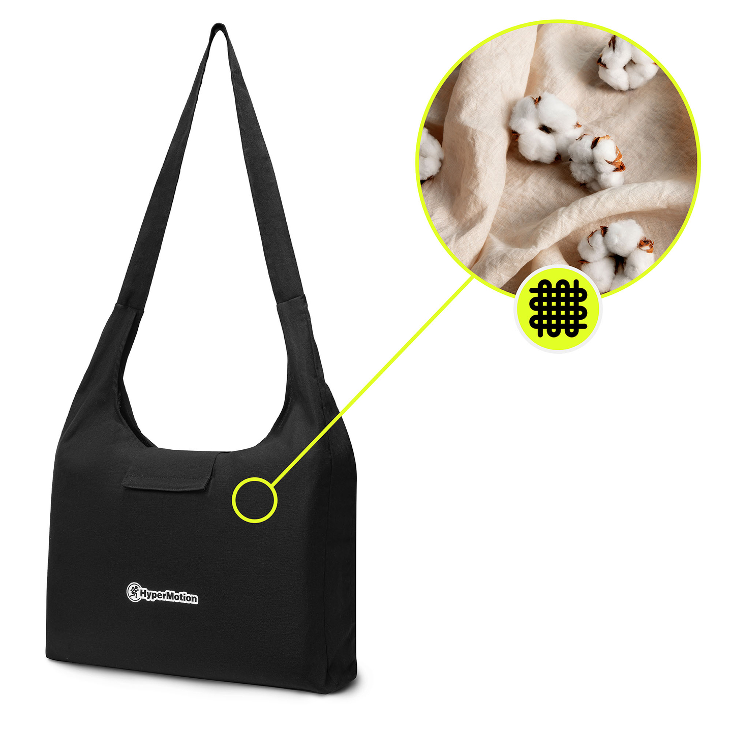 Saltea de presopunctură ECO din in cu fibră de cocos și pernă de hrișcă – 68 cm HyperMotion alb-negru