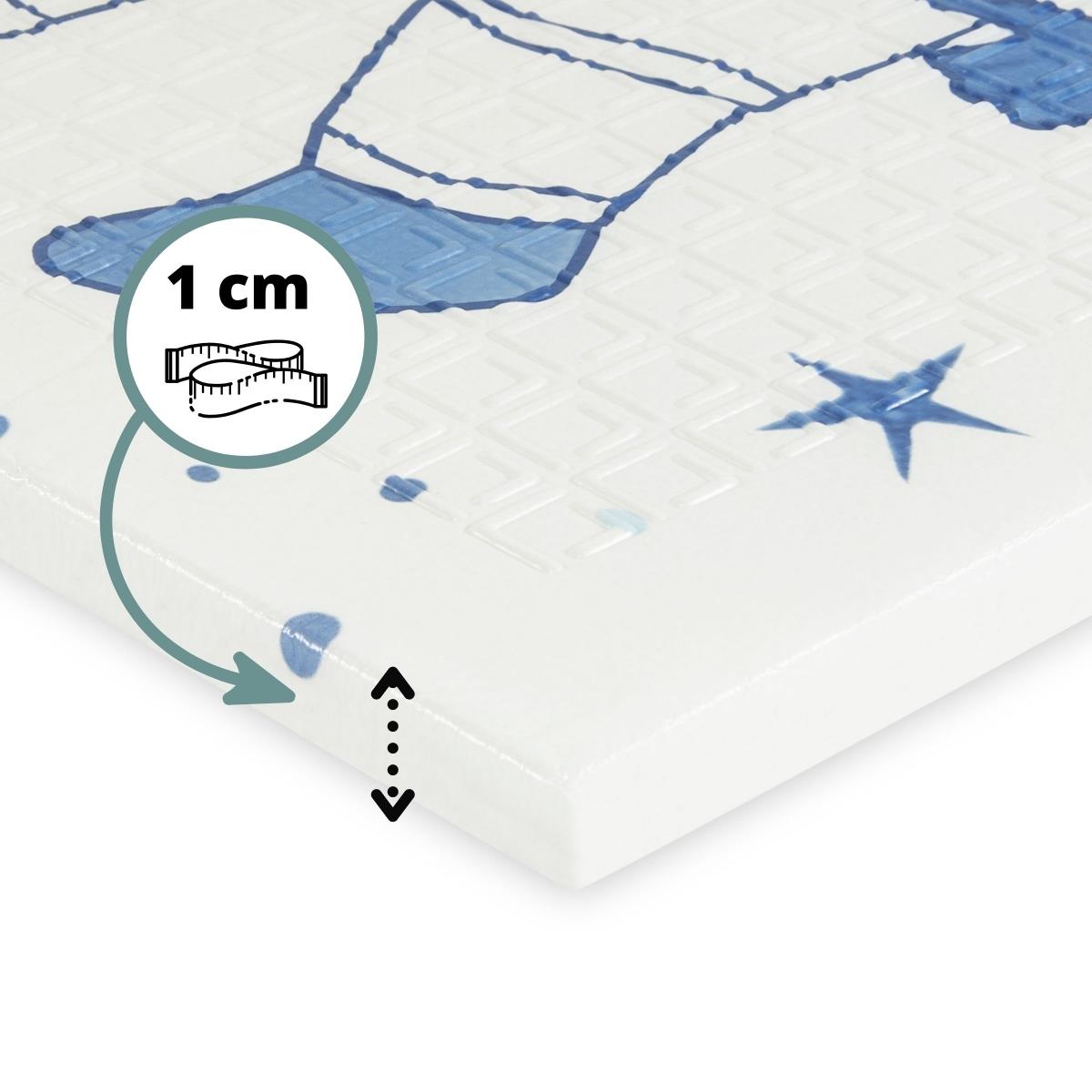 Covoraș din spumă pliabil pe două fețe 180 x 120 x 1cm - Cosmos/triunghiuri geometrice