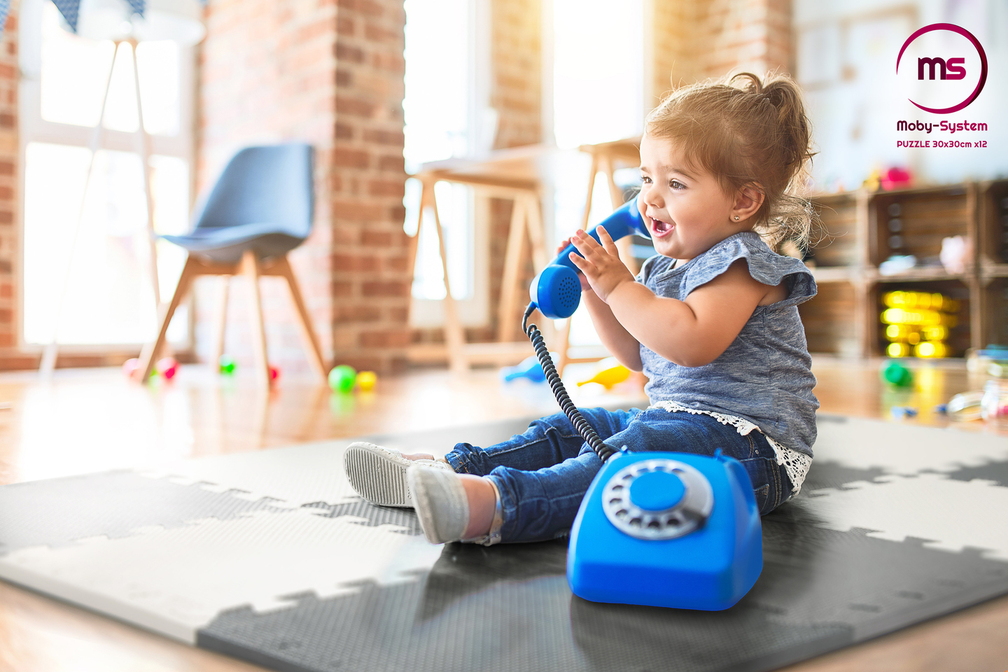 Puzzle din spumă 12pcs. - covor de spumă educațional 120 x 90 x 1.2cm cu margine - gri