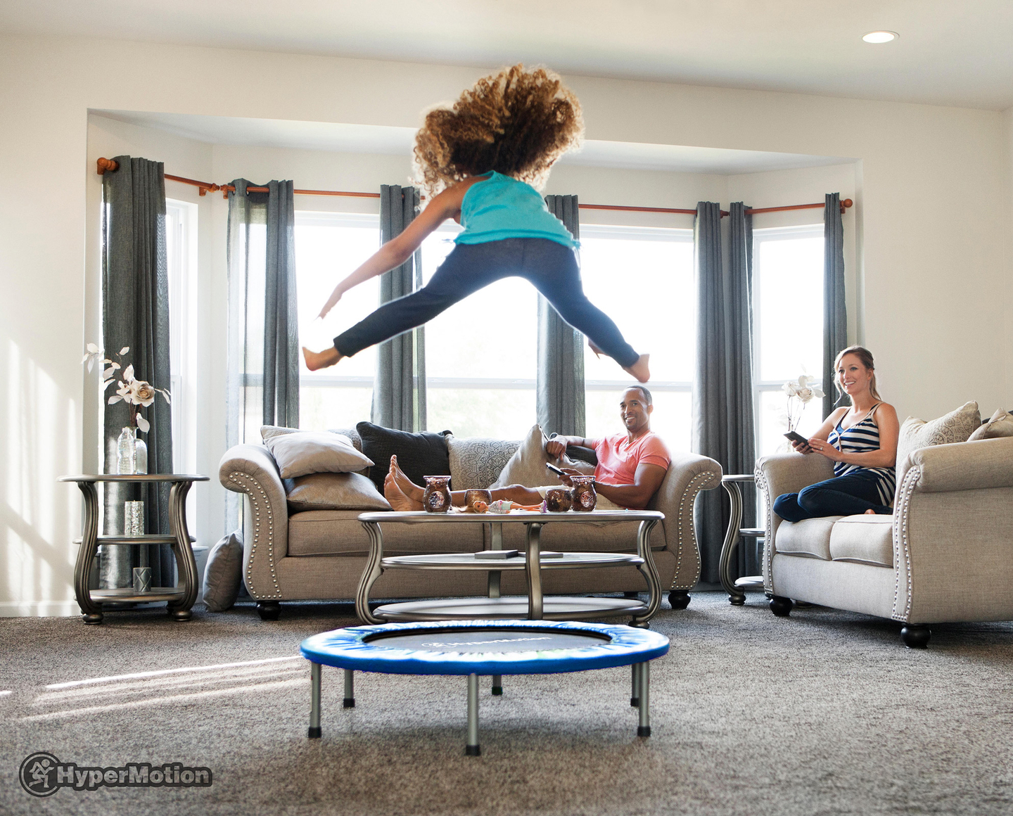 Mini trambulină pentru copii și adulți - până la 50kg - 91 cm - pentru casă și grădină