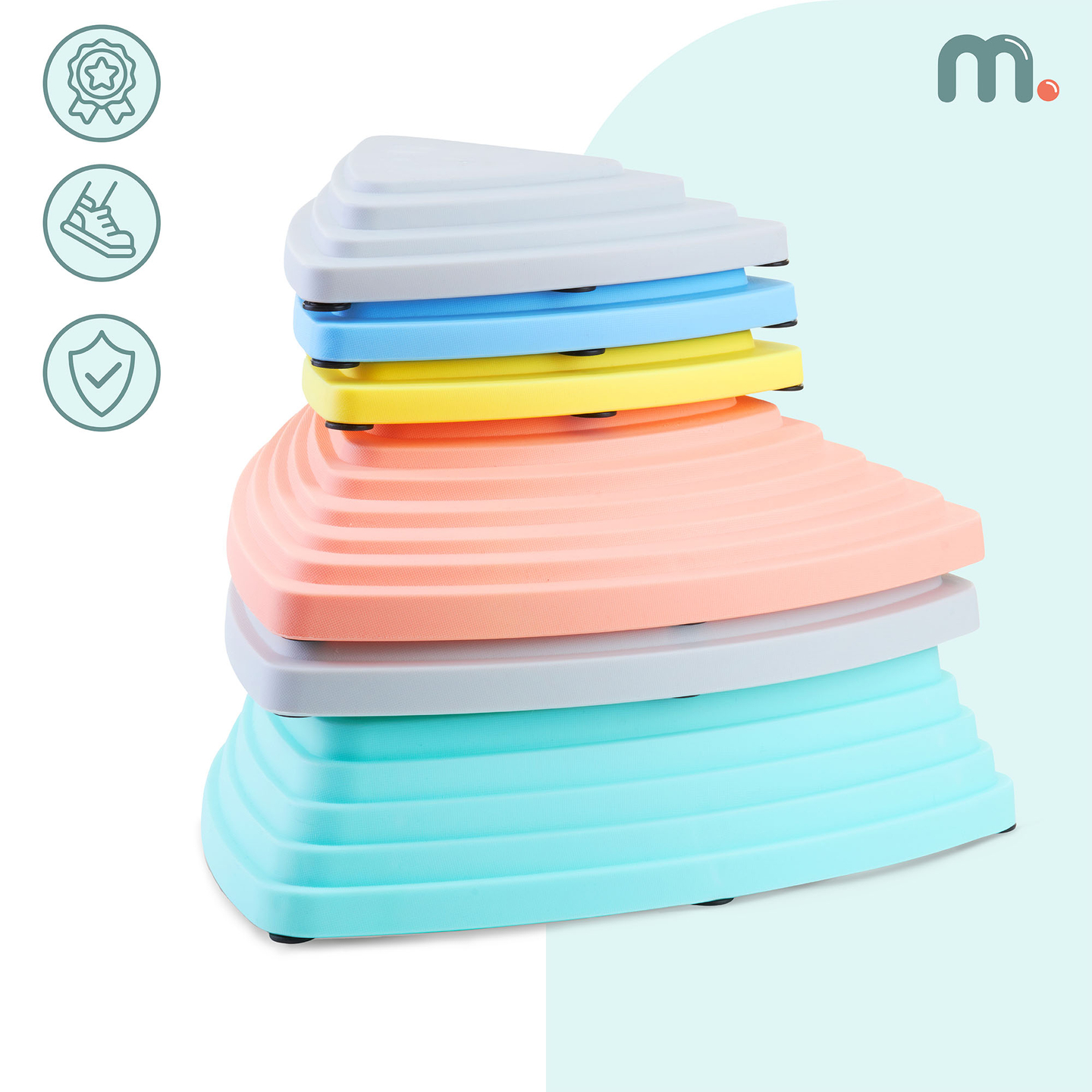 Pietre de echilibrare colorate - 6 bucăți