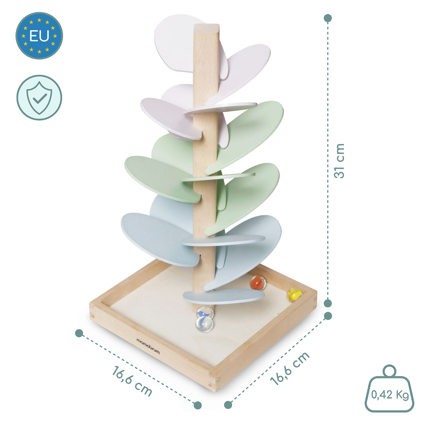Culodrom din lemn - copac de sunet cu bile